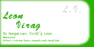 leon virag business card